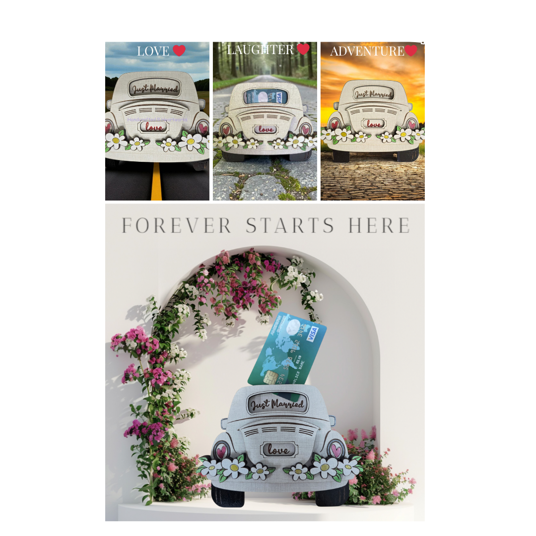 Wooden Wedding Gift Card Holder – Personalized Keepsake
