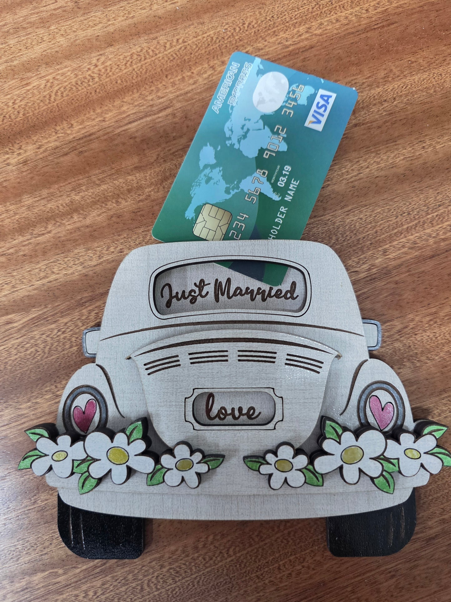 Wooden Wedding Gift Card Holder – Personalized Keepsake